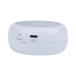USN-A502 TS-WF WHITE Умный датчик температуры и влажности Wi-Fi, с экраном, на батарейках AAAx2 н-к адаптер 5V н-к, Звуковое+PUSH оповещение, Накладной, Белый, Приложение UnielSmart, TM Uniel