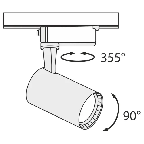 Трековый светильник Вуоро / Vuoro Unity  3000K 6Вт (Черный) TR003-1-6W3K-B - фото 3
