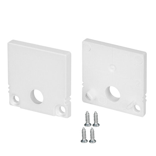 Заглушка SL-SLIM20-H20 WHITE с отверстием (Arlight, Пластик) - фото 1