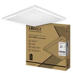 Панель светодиодная универсальная ДВО-02-EMERGENCY 3665-ПРИЗМА 36Вт 6500К без БАП-10W90 IP40 595х595x15мм NEOX