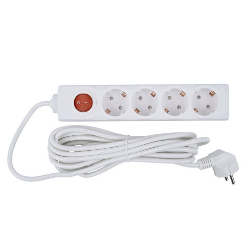 S-GCU4-5B WHITE Удлинитель серии Ultra, шнур 5м., 4 гнезда, 16A, с-з, Белый, TM Uniel - фото 4