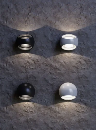 Настенный светильник (бра) Stream 6,4Вт 3000K IP 54 (Черный) - фото 2