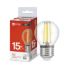 Лампа светодиодная LED-ШАР-deco 15Вт 230В Е27 4000К 1435Лм прозрачная IN HOME - Фото 2