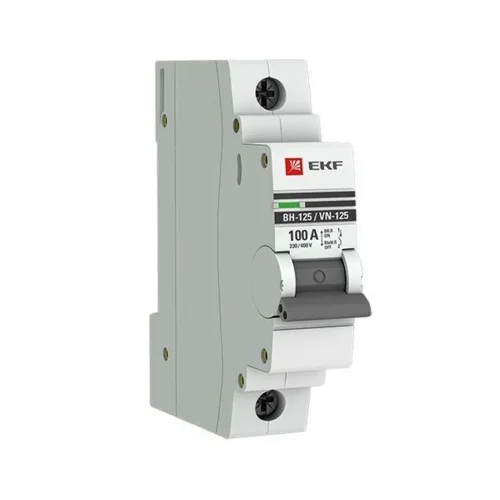 Выключатель нагрузки 1п 100А ВН-125 PROxima EKF SL125-1-100-pro - фото