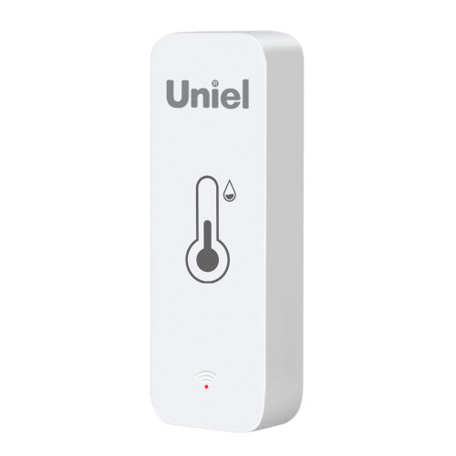 USN-A500 TS-WF WHITE Умный ИК-датчик температуры и влажности Wi-Fi+Bluetooth, на батарейках AAAx2 н-к, 12м, Накладной, Белый, Голосовое управление+приложение UnielSmart, TM Uniel - фото 1