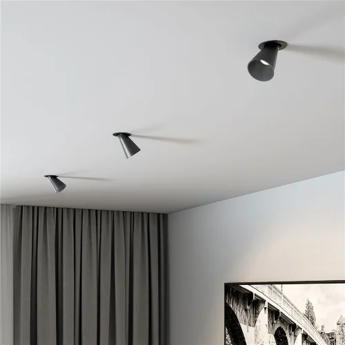 Светильник встраиваемый поворотный с антибликовой решеткой Bell 8W 4000K черный 25097/LED - фото 6