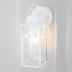 Уличный настенный светильник Brick белый IP33 1008D белый (038439)