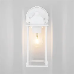 Уличный настенный светильник Brick белый IP33 1008D белый (038439)