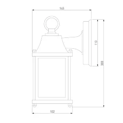 Уличный настенный светильник Brick белый IP33 1008D белый (038439)
