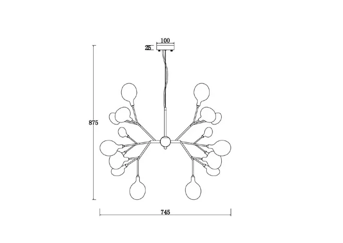 Подвесной светильник Freya FR5049PL-27B (Черный) - фото 4