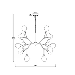 Подвесной светильник Freya FR5049PL-27B (Черный)