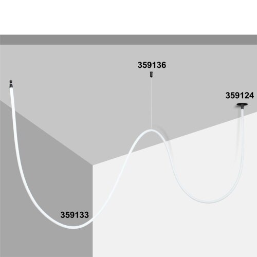 Подвесной комплект с 1,5 метровым тросом «Novotech» 359136, серия: RAMO. Фото 2.