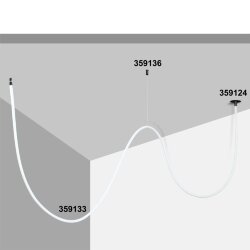 Подвесной комплект с 1,5 метровым тросом «Novotech» 359136, серия: RAMO