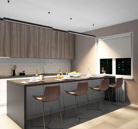 DK9124-BK Линейный светильник 30W 1250mm 4000K, черный. Фото 4