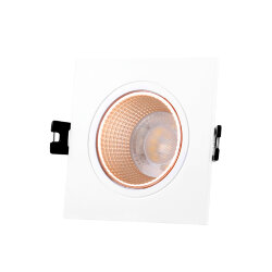 Встраиваемый светильник, IP 20, 10 Вт, GU5.3, LED, белый/бронзовый, пластик, Denkirs DK3071-WBR