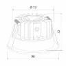Встраиваемый точечный светильник IP54 35126/U черный - фото 4