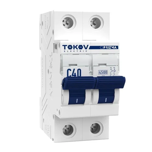 Выключатель автоматический модульный 2п C 40А 4.5кА PRIZMA TOKOV ELECTRIC TKE-PZ45-MCBI-2-40-C - фото