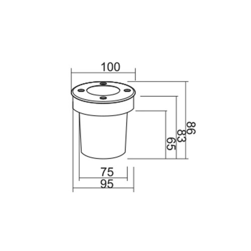 ULU-B10A-3W-2700K IP67 GREY Светильник светодиодный уличный, Архитектурный встраиваемый, Теплый белый свет 2700К, Корпус серый. - фото 12