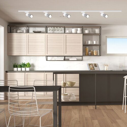 Трековый светодиодный светильник для однофазного шинопровода Avantag Белый матовый/хром 6W 4200K - Фото 2