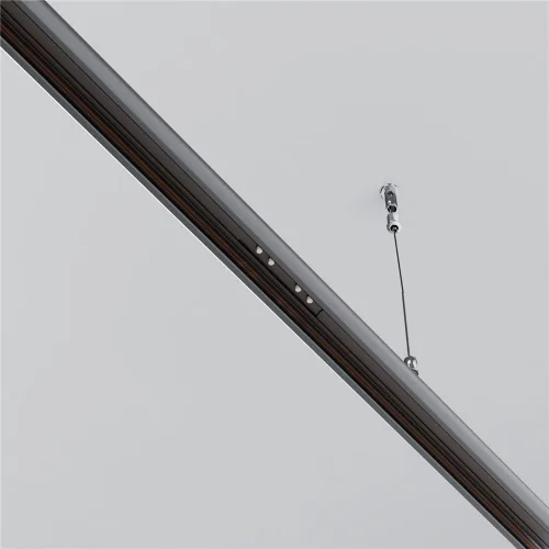 Коннектор прямой для низкопрофильного шинопровода Exility (Черный) - фото 3