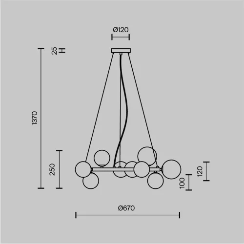 Подвесной светильник Dallas G9х11 (Золото) - фото 2