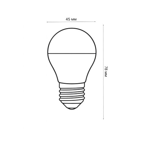 LED-G45-7W-WW-E27-FR-NR Лампа светодиодная, Форма шар, матовая, Серия Norma, Теплый белый свет 3000K, Картон - фото 3
