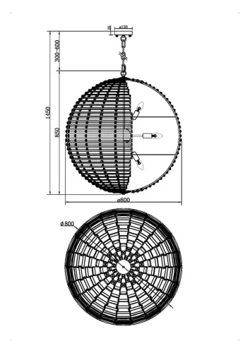 Подвесной светильник Palla E14x12 (Хром) - фото 4