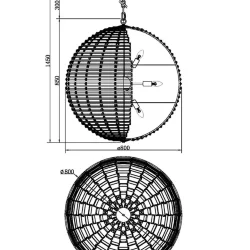 Подвесной светильник Palla E14x12 (Хром)