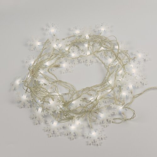 ULD-S0700-050-DTA WHITE IP20 SNOWFLAKES-2 Гирлянда светодиодная с контроллером Снежинки-2, 50 светодиодов, 7 м, белая, IP20.провод прозрачный - фото 2