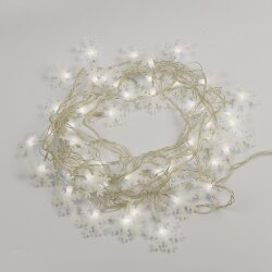 ULD-S0700-050-DTA WHITE IP20 SNOWFLAKES-2 Гирлянда светодиодная с контроллером Снежинки-2, 50 светодиодов, 7 м, белая, IP20.провод прозрачный