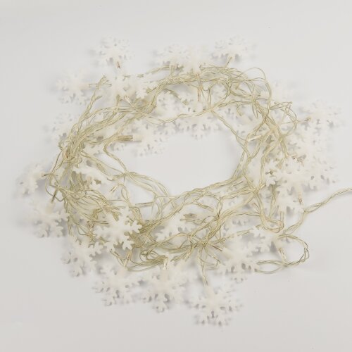 ULD-S0700-050-DTA WHITE IP20 SNOWFLAKES-2 Гирлянда светодиодная с контроллером Снежинки-2, 50 светодиодов, 7 м, белая, IP20.провод прозрачный - фото 3
