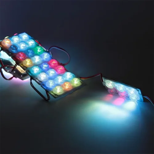 Светодиодный модуль 6 led 3030 MOD114 (12V, 3W, rgb, IP65) - фото I