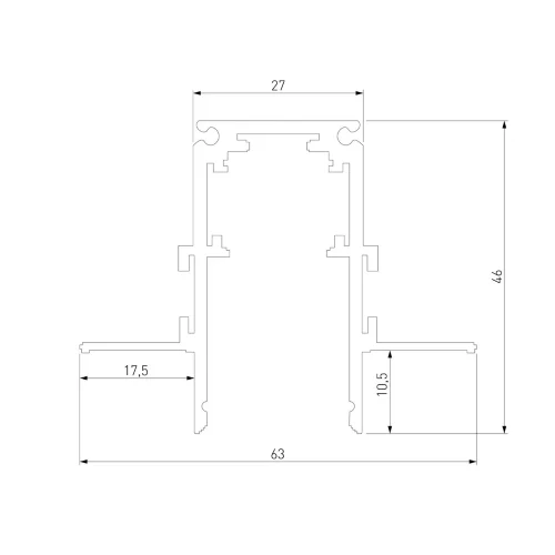 Slim Magnetic Шинопровод встраиваемый под ГКЛ 9,5мм черный (3м) 85210/00 85210/00 - фото 4