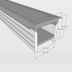 Cиликоновая оболочка встраиваемая T1414KB S42 (14*14mm, pcb 8mm)