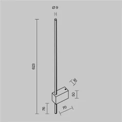 Настенный светильник (бра) Pars 3000К 6Вт IP 20 (Черный)