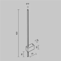 Настенный светильник (бра) Pars 3000К 6Вт IP 20 (Черный)