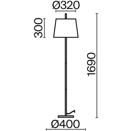 Напольный светильник (торшер) Сэнди / Sandy (Латунь) FR5118FL-01BS - фото 14