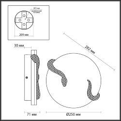 Настенный светильник «ODEON LIGHT» 7033/10WL, серия: SNAKE