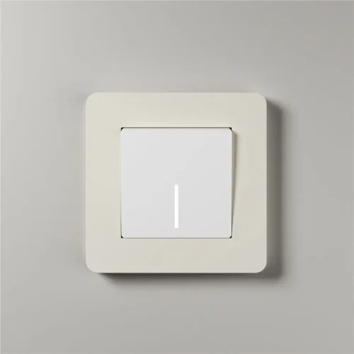 Рамка из поликарбоната на 1 пост Split айвори/белый, soft-touch W0013066 - фото 5