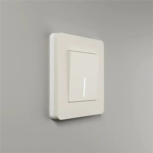 Рамка из поликарбоната на 1 пост Split айвори/белый, soft-touch W0013066 - фото 9