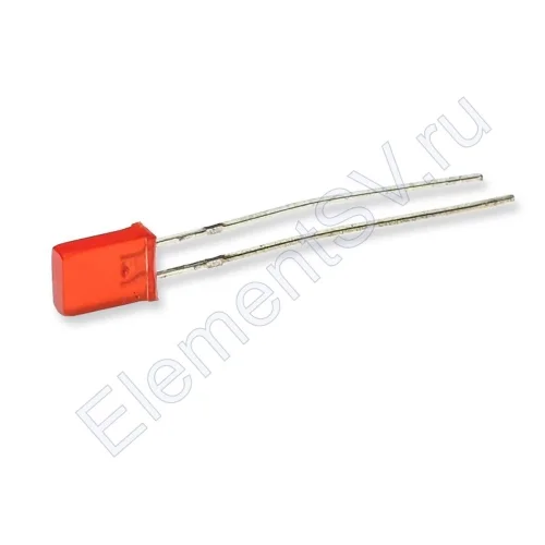 Светодиод ICL-2х5х7mm LE78 (red, 200-400mcd, diffuse) - фото.