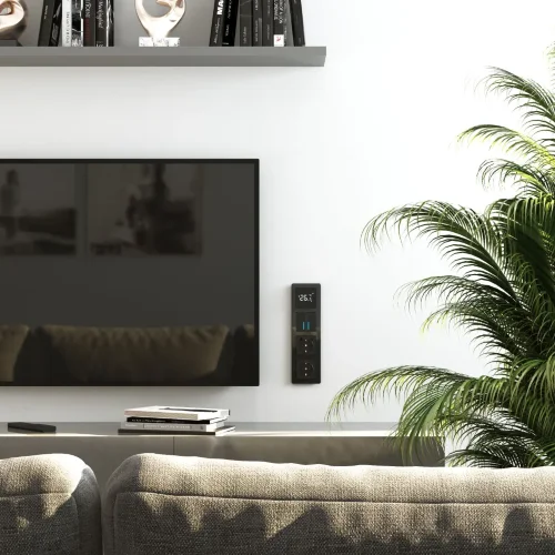 Выключатель двухклавишный с подсветкой (черный акрил) W1120148 - фото 5