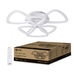 Светильник светодиодный ELEGANT SANSA-W 90Вт 230В 3000-6500K 650х650х130мм c пультом ДУ белый IN HOME