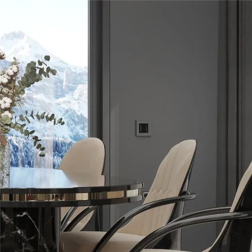 Рамка из поликарбоната на 1 пост Slab серебро софт W0012965 - фото 3