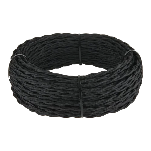 Ретро кабель витой 2х2,5 черный 20 м (под заказ) W6452308 - фото