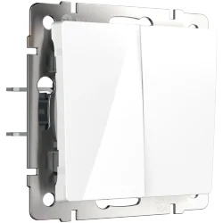 Выключатель двухклавишный (белый) W1120001
