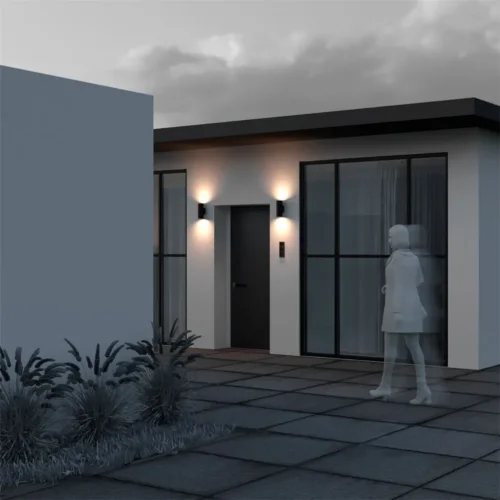 Настенный светильник (бра) Shim 3000К 24Вт IP 65 (Графит) - фото 13