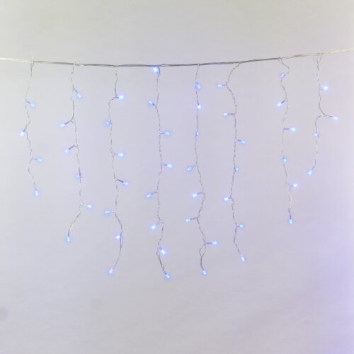 ULD-B3010-200-DTA BLUE IP20 Бахрома светодиодная с контроллером, 200 светодиодов, 3 м, синий, IP20, провод прозрачный - фото 3