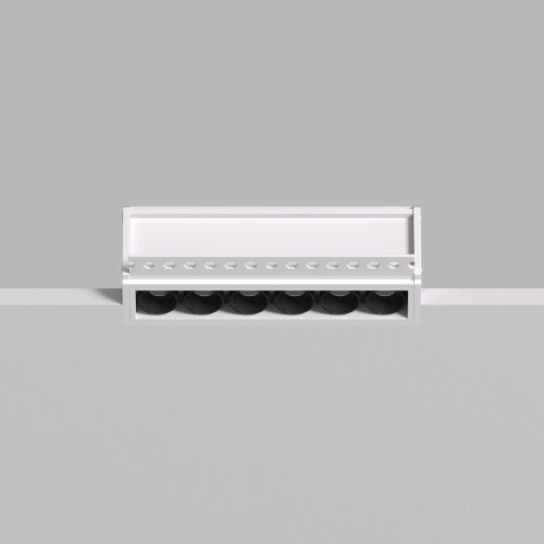 DK2531-WB Встраиваемый светильник SPACE со светодиодом под шпатлевку L126mm 220V 10W 38° 4000К IP20 белый/черный алюминий. Фото 4