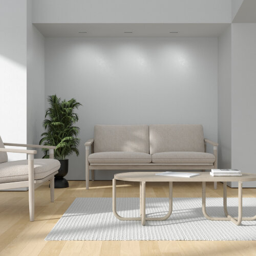 DK2531-WB Встраиваемый светильник SPACE со светодиодом под шпатлевку L126mm 220V 10W 38° 4000К IP20 белый/черный алюминий. Фото 8